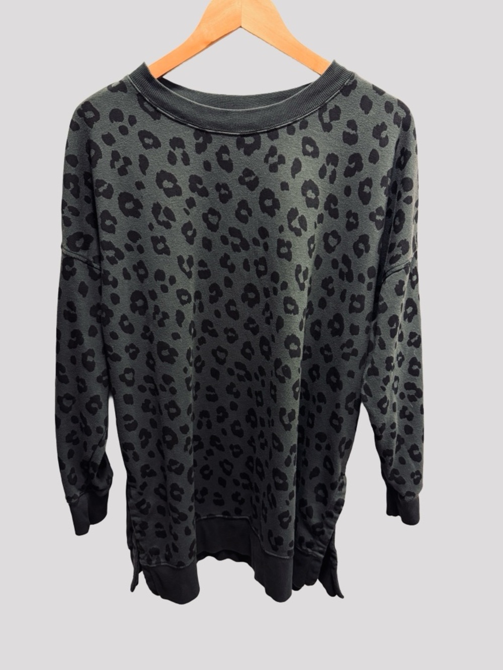 Old Navy Oversized Leopard Tunic Sweatshirt - Size XL